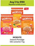 Morvite Instant Porridge(All Variants)-For Any 3 x 1kg