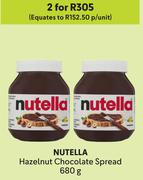 Nutella Hazelnut Chocolate Spread-For 2 x 680g