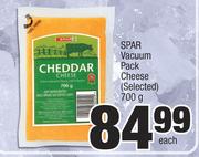 Spar Vacuum Pack Cheese (Selected)-700g Each
