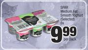 Spar Medium Fat Smooth Yoghurt-6's Per Pack