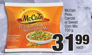 McCain Peas, Carrots Or Sweet Corn Mix-750g Each