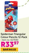 Spiderman 12-Pack Triangular Colour Pencils 827690