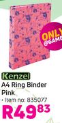Kenzel A4 Ring Binder (Pink) 835077