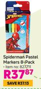 Spiderman 8-Pack Pastel Markers 827711