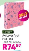 Kenzel A4 Lever Arch File (Pink) 835069