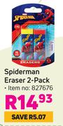 Spiderman 2-Pack Eraser 827676