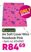 Kenzel A4 Soft Cover Wiro Notebook (Pink) 834990