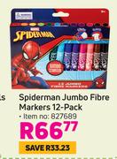 Spiderman 12-Pack Jumbo Fibre Markers 827689