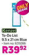 Kenzel To-Do List 9.5 x 21cm (Blue) 835086