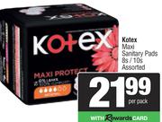 Kotex Maxi Sanitary Pads Assorted-8s/10s Per Pack
