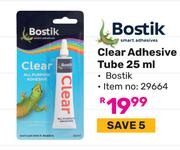 Bostik Clear Adhesive Tube 25ml 29664