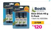 Bostik Glue Stick 40gm (3-Pack)-For 2
