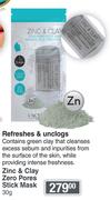L'Action Paris Zinc & Clay Zero Pores Stick Mask-30g