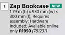 Zap Bookcase-1.79m (h) x 930mm (w) x 300mm (l)