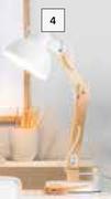 Bright Star Wood & Metal Desk Lamp White