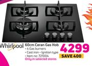 Whirlpool 60cm Ceran Gas Hob