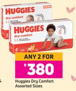 Huggies Dry Comfort Assorted Sizes-For 2
