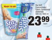 Sta Soft Concentrated Fabric Conditioner (Selected)-500ml/800ml Each