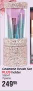 Basics Beauty Cosmetic Brush Set Plus Holder 7 Piece