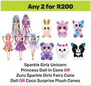 Sparkle Girlz Unicorn Princess Doll In Cone Or Zuru Sparkle Girlz Fairy Cone Doll-For Any 2
