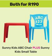Sunny Kids ABC Chair Plus Sunny Kids Small Table-For Both