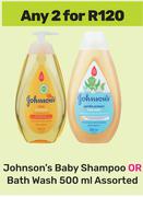 Johnson's Baby Shampoo Or Bath WashAssorted-For Any 2 x 500ml