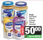 Purity 3rd Foods 200ml Or Puree 150ml Assorted-For Any 3
