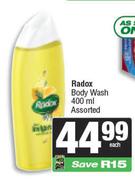 Radox Body Wash Assorted-400ml Each