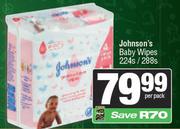 Johnson's Baby Wipes 224s/288s-Per Pack