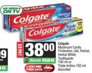 Colgate Maximum Cavity Protection, Gel, Herbal, Herbal White Toothpaste 100ml-For Any 2