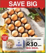 Food Lover's Large Eggs-18s Each