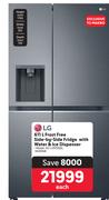 LG 611 Ltr Frost Free Side-By-Side Fridge With Water & Ice Dispenser GC-L257SQSL