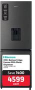Hisense 222Ltr Bottom Fridge Freezer With Water Dispenser H310BIT-WD 