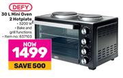Defy 30L Mini Oven 2 Hotplate