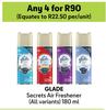 Glade Secrets Air Freshener-For Any 4 x 180ml
