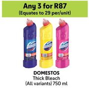 Domestos Thick Bleach-For Any 3 x 750ml