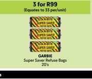 Garbie Super Saver Refuse Bags-For 3 x 20's