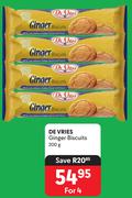 De Vries Ginger Biscuits-For 4 x 200g
