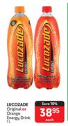 Lucozade Original Or Orange Energy Drink-1L Each