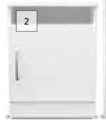Home&Kitchen White Bedroom Pedestal-1.36m(h) x 1.8m(w) x 450mm(d)