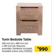 Turin Bedside Table-540mm(h) x 480mm(w) x 390mm(d)