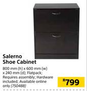 Salerno Shoe Cabinet-800mm(h) x 600mm(w) x 240mm(d)
