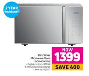 Hisense 26L Silver Microwave Oven H26MOMS5H