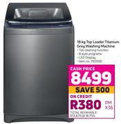 Hisense 18 Kg Top Loader Titanium Grey Washing Machine
