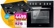 Hisense 60cm Oven & Solid Hob Set H60BISPB