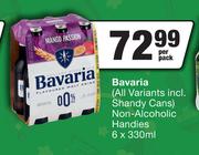Bavaria (All Variants Incl.Shandy Cans) Non Alcoholic Handies-6 x 330ml Per Pack