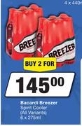 Bacardi Breezer Spirit Cooler (All Variants)-For 2 x 6 x 275ml