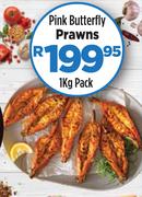 Pink Butterfly Prawns-1Kg Per Pack