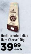 Quattrocento Italian Hard Cheese-150g Each