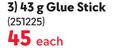 Pritt 43gm Glue Stick 251225-Each